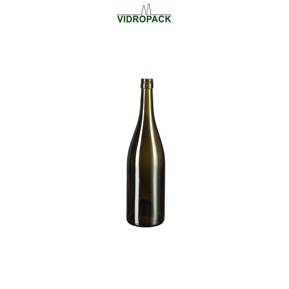 750 ml Antikgrøn  Bourgogne vinflaske med BVS munding