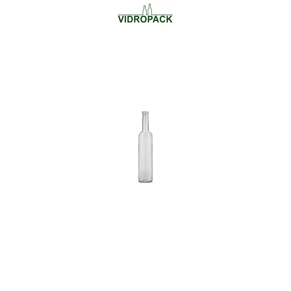 500 ml Bordeaux Pinta weiße Flasche mit Oberband Mündung