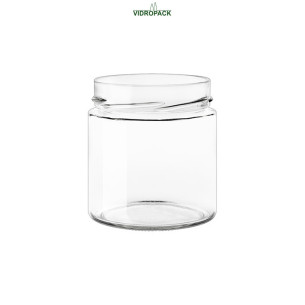 410 ml rund premium klar glass til twist off 82 deep lokk