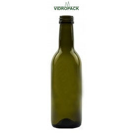 250 ml Bordeaux Mini antikgrüne Flasche mit Schraubverschluss MCA Mündung