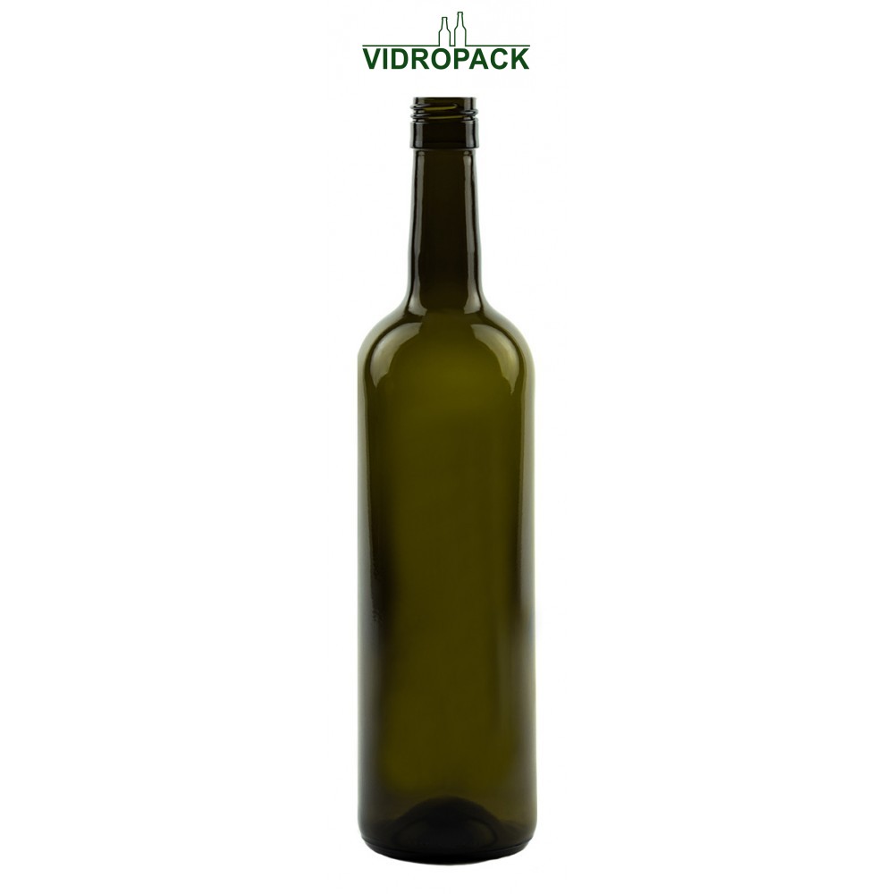 concept salami Pas op Bordeaux Classic wijnfles 75cl 750 ml Antikgroen glas schroefdop BVS