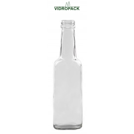 Geradhals fles 25cl 250ml helder glas schroefdop monding PP28