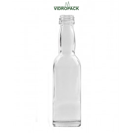 40 ml krophals fles helder glas met schroefdop monding 18mm (PP18)
