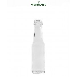 20 ml krophals fles helder glas met schroefdop monding 18mm (PP18)