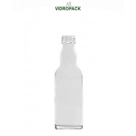 50 ml krophals fles helder glas met schroefdop monding 18mm (PP18)