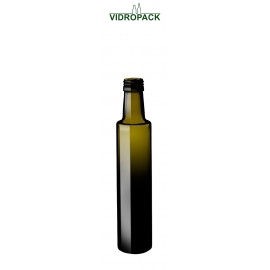 250 ml dorica olieflaske antikgrøn til 31,5mm skruelåg