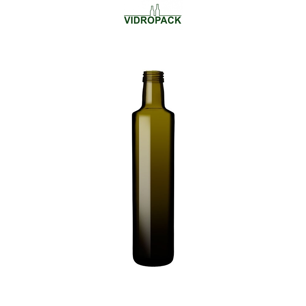 500 ml Dorica fles antikgroen met schroefdop monding 31,5mm