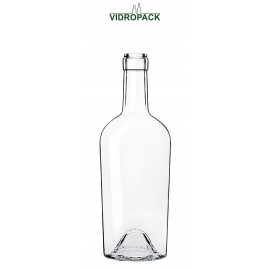 750 ml Bordeaux Regine weiße glas Flasche mit Oberband Mündung