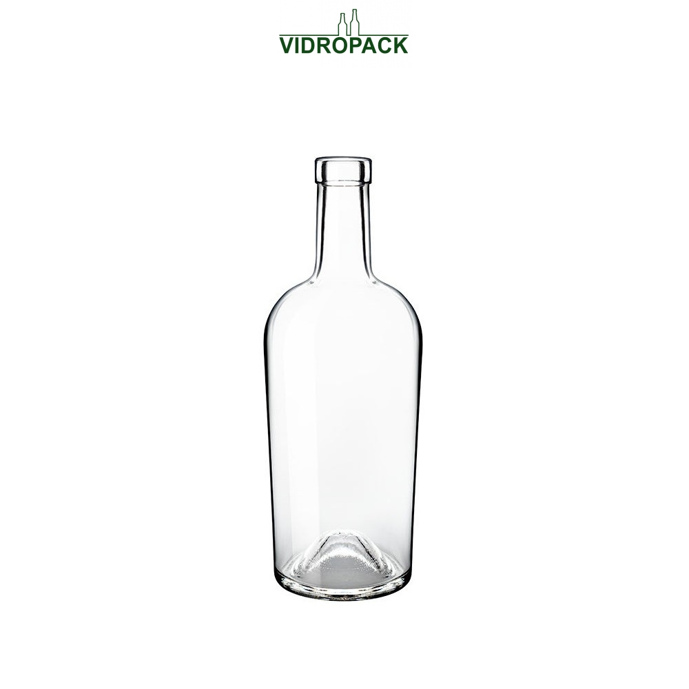 700 ml Bordeaux Regine weiße Flasche mit Oberband Mündung