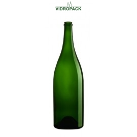 1500 ml Champagne fles groen - 1730 gram kurk /kroonkurk monding 29mm