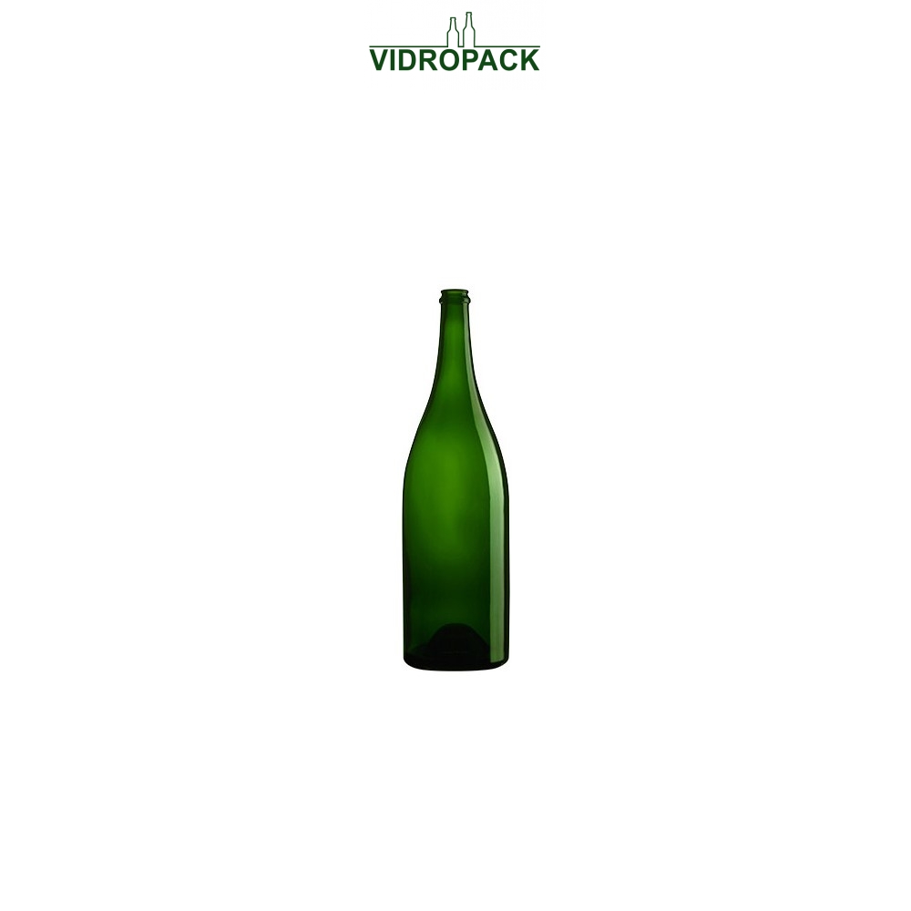 1500 ml champagneflaske magnum grøn - 1730 gram til prop / kapsel 29mm