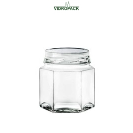 45 ml sylteglas / konservesglas 6-kantet klar til twist off 43 skruelåg