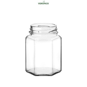 116 ml glass jar hexagonal flint twist off 48 finish TO48