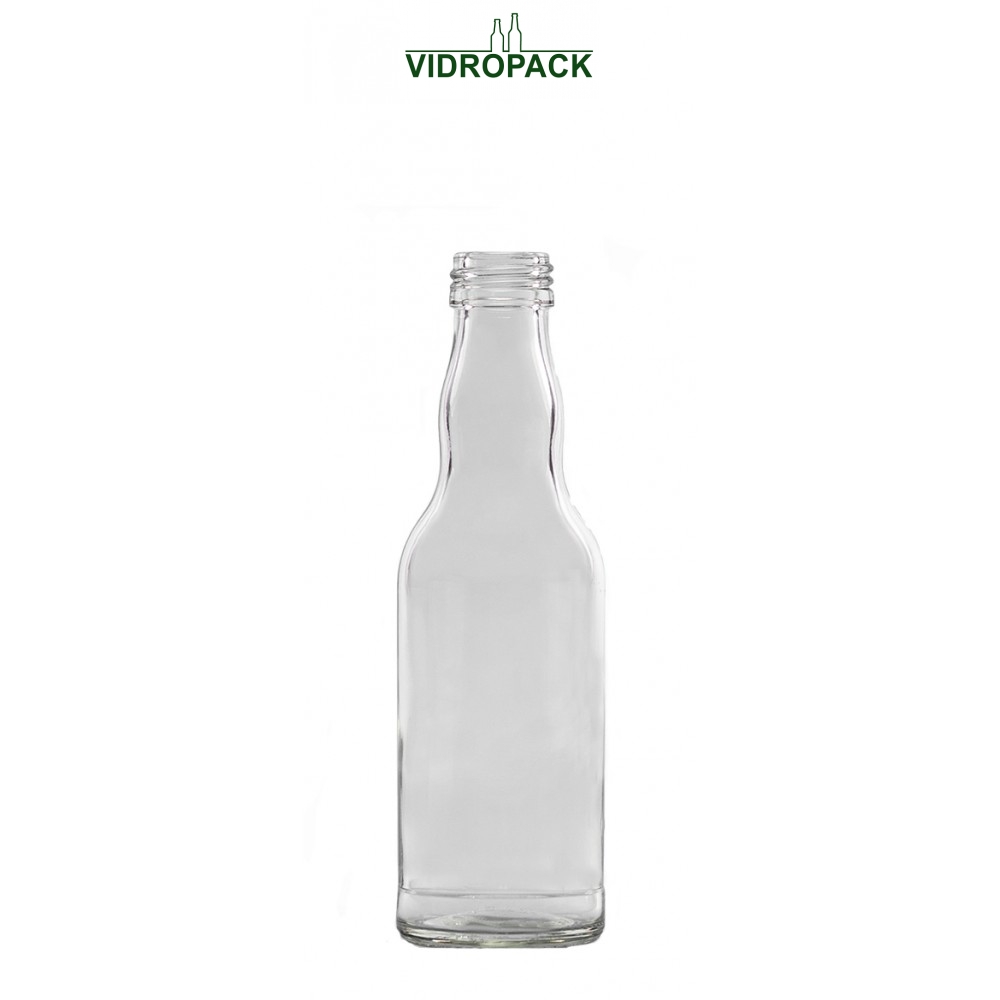 200 ml Kropfhals fles helder glas met schroefdop monding MCA 28mm