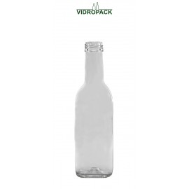 250 ml Bordeaux Mini weiße Flasche mit Schraubverschluss MCA Mündung 28mm