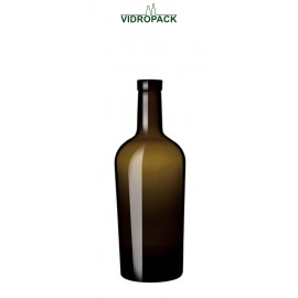 700 ml bordeaux regine  antiek groen glas met kurk monding