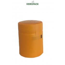 heat shrink capsules 31,5 x 40 mm orange - closed with horizontal tear-tab