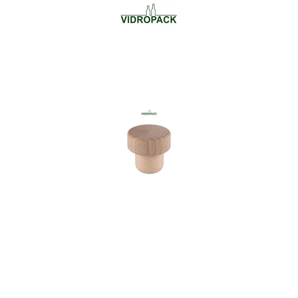 Griffkorken 19,5mm syntetischer Korkstopfen mit Holzgriff (30x13mm)