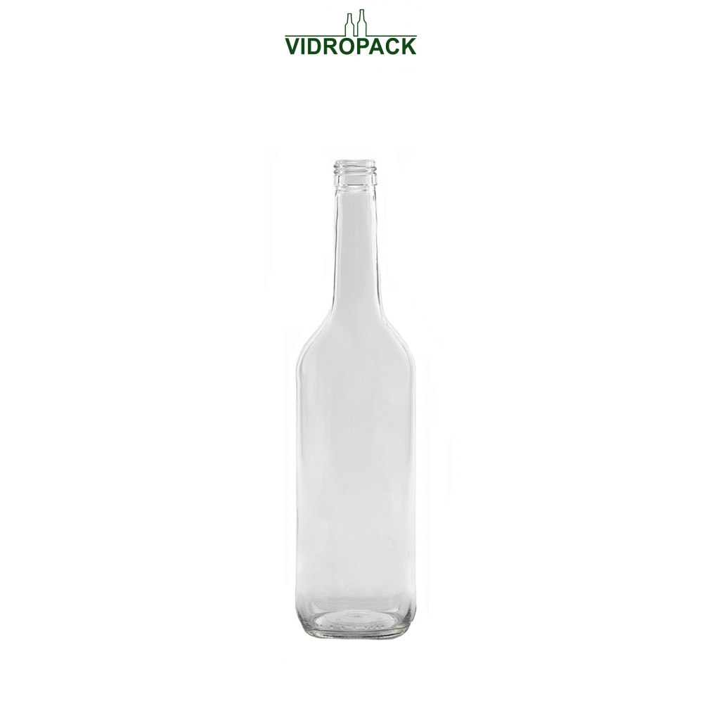 700 ml Geradhals fles helder glas schroefdop monding PP28
