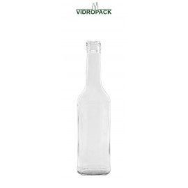 350 ml geradhals fles helder glas schroefdop monding PP28