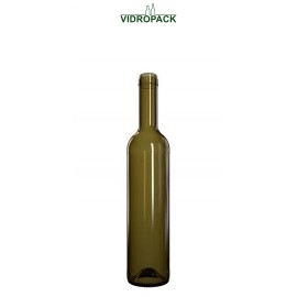 500 ml Bordolese wijnfles Antiek groen glas kurk monding (BM)