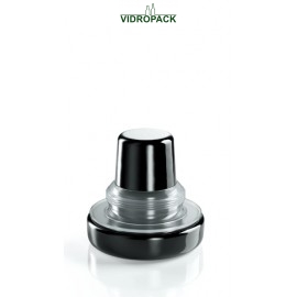 Vinolok glasprop 17.5 mm sort Low Top