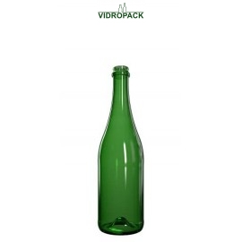 750 ml champagnefles groen glas 560 gram- kurk / kroonkurk 29mm monding