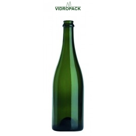 750 ml Champagne fles groen glas 835 gram kurk / kroonkurk CC29