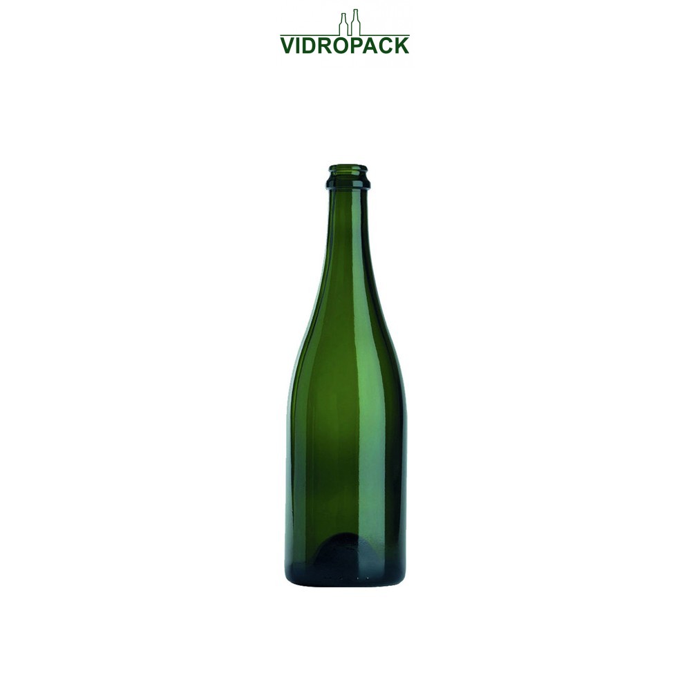 750 ml Champagne fles groen glas 835 gram kurk / kroonkurk CC29