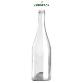 750 ml champagneflaske Klar - 835 gram til prop / kapsel 29 mm
