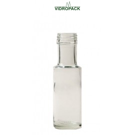 100 ml Dorica Klarglas Flasche mit Schraubverschluss PP31,5 Mündung