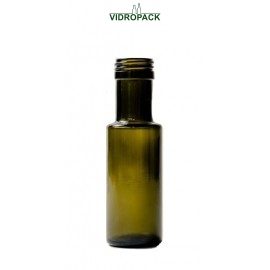 100 ml dorica olieflaske antikgrøn til 31,5mm skruelåg