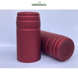 heat shrink capsules 31 x 60 mm red - closed top with horizontal tear-tab