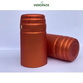 heat shrink capsules 31 x 60 mm orange - closed top with horizontal tear-tab