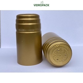 heat shrink capsules 31 x 60 mm gold- closed top with horizontal tear-tab