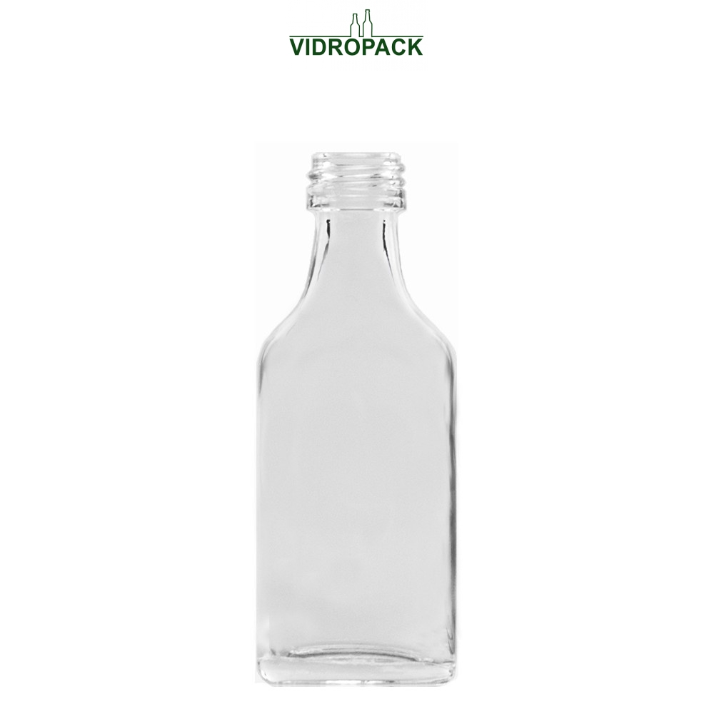 20 ml zakflakon helder glazen fles met schroefdop monding (PP18)