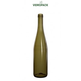 750 ml Schlegel wijnfles antiekgroen glas fles met kurk monding BM