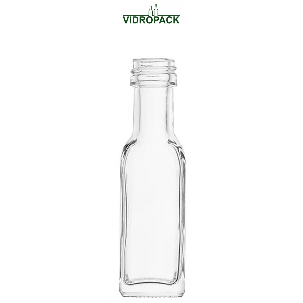 20 ml Marasca Klarglas Flasche mit Schraubverschluss PP18 Mündung