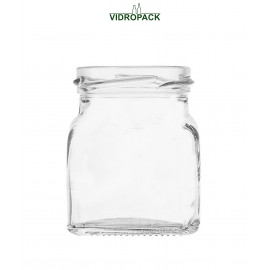 120 ml kvadratisk sylteglas / konserves glas klar til twist off 53 skruelåg