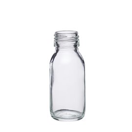 60 ml glazen mini fles helder glas met PP28 monding 