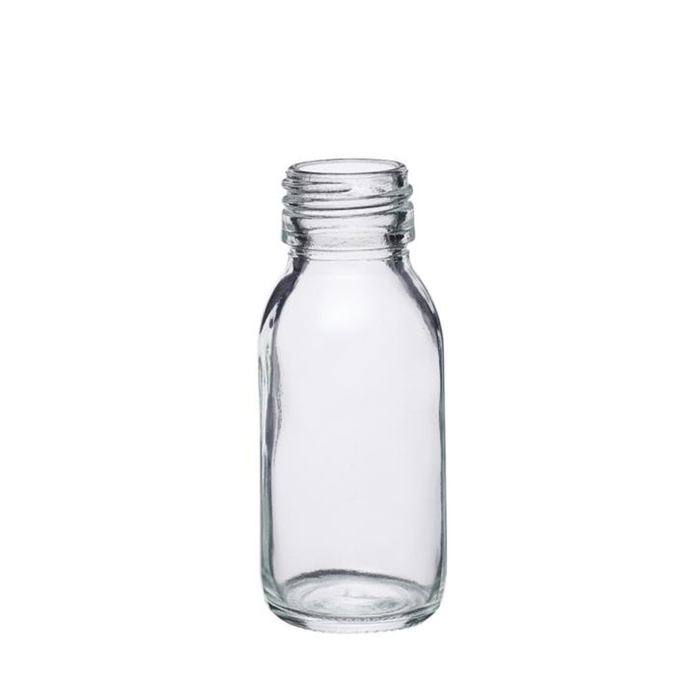 60 ml mini flasche Weiss mit PP28 Verschluss Mündung