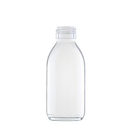 150 ml Sirup Flasche Weiss mit PP28 Verschluss Mündung