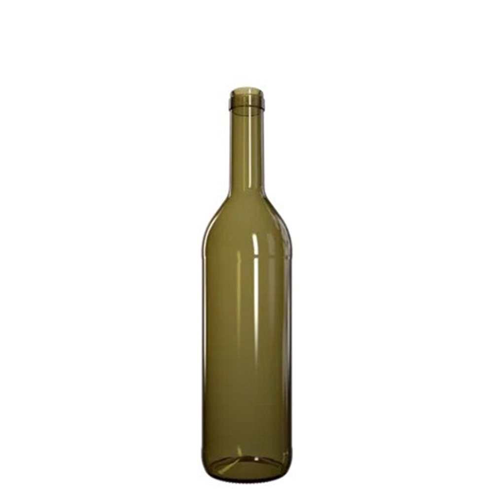 750 ml Bordeaux Classic wine bottle Olive/Antik cork finish (BM)