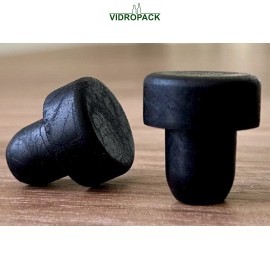 Bar-top stoppers 19 mm syntetic black (30x15 mm top)