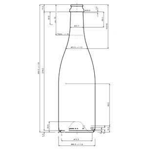 750 ml Champagne Flasche Cremant antikgrüne - 775 gram mit kronenkork (29mm) Mündung 2